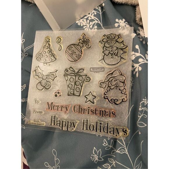 Close to My Heart My Acrylix Happy Holidays Christmas Stamps Set - Picture 7 of 9